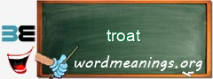 WordMeaning blackboard for troat